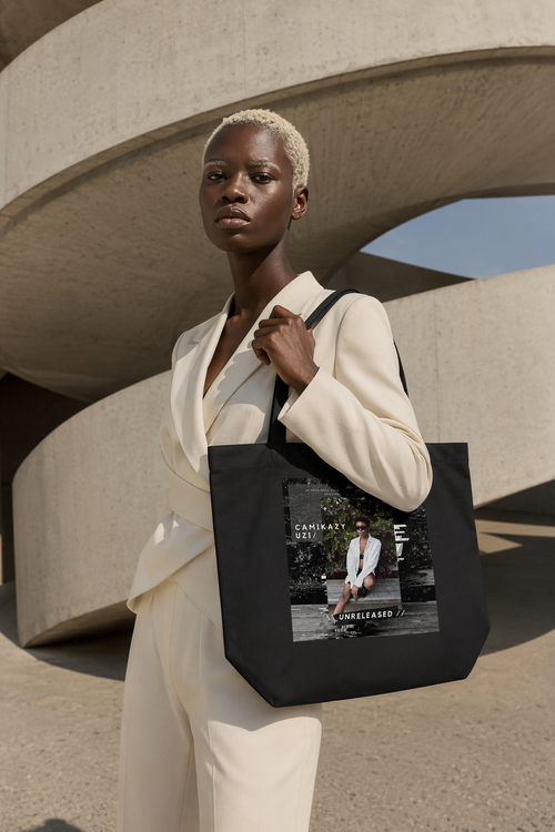 BLK ORGANIC TOTEBAG (L)